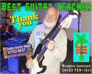 burton jamison voted best guitar teacher by the Shore Update readers