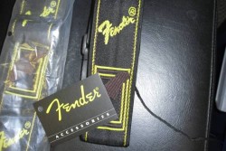 Fender Logo Strat Headstock Guitar Strap